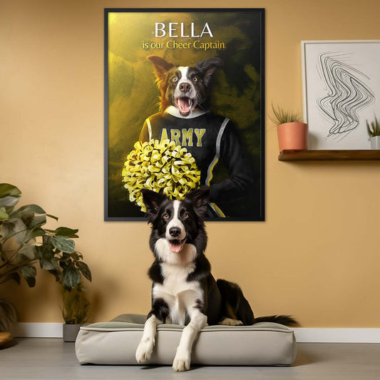 Army - Cheerleader Pet Portrait