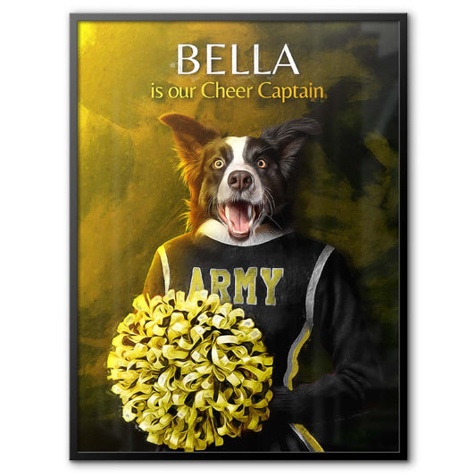 Army - Cheerleader Pet Portrait