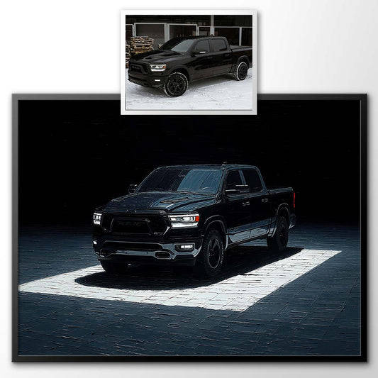 Light Square - Custom Car Portrait