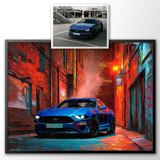 Neon Alley - Custom Car Portrait