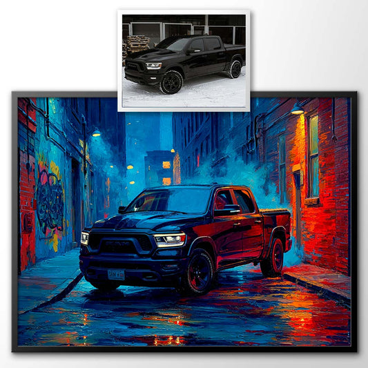 Neon Alley - Custom Car Portrait