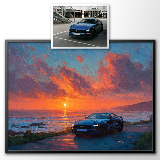 Ocean Sunset - Custom Car Portrait