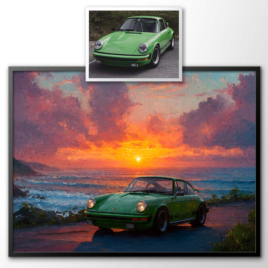 Ocean Sunset - Custom Car Portrait
