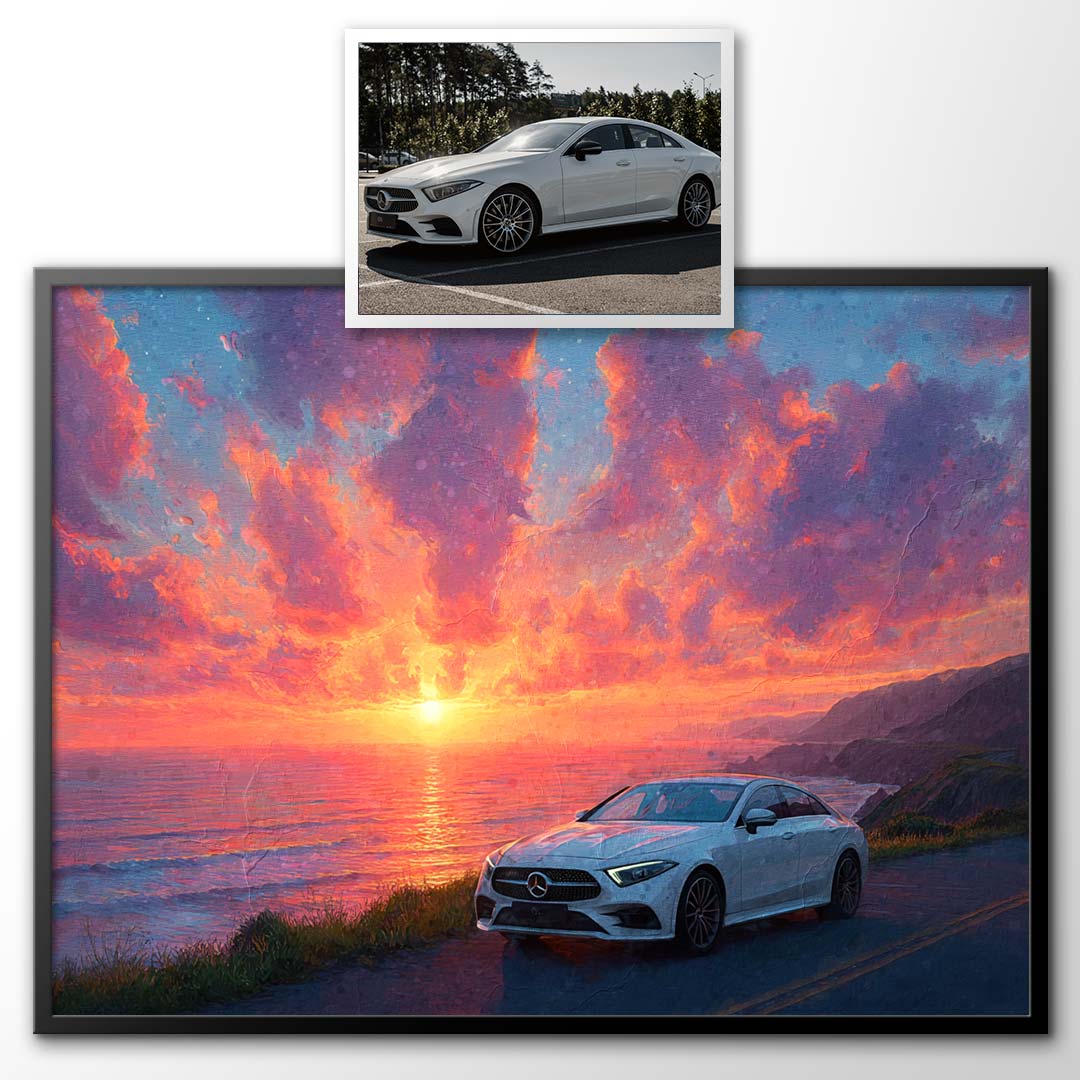 Ocean Sunset - Custom Car Portrait
