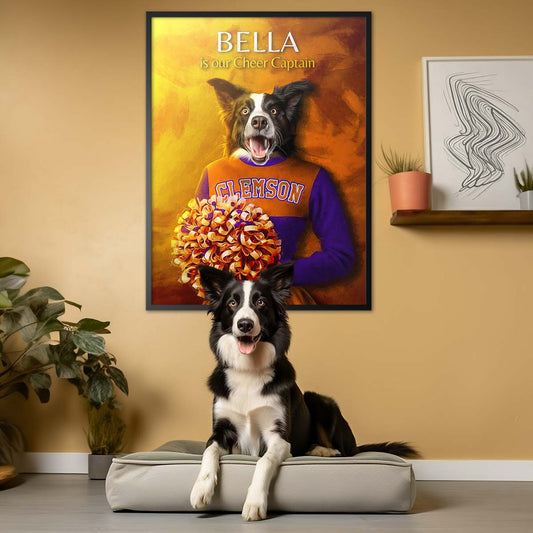 Clemson - Cheerleader Pet Portrait