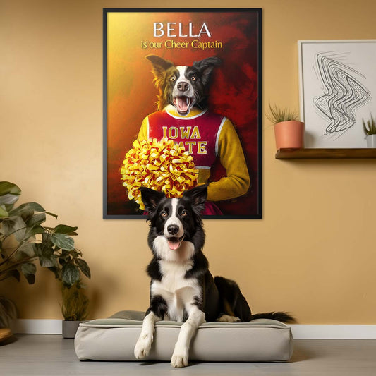 Iowa State - Cheerleader Pet Portrait