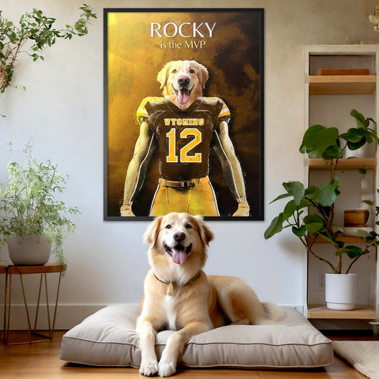 Wyoming - Football Pet Portrait