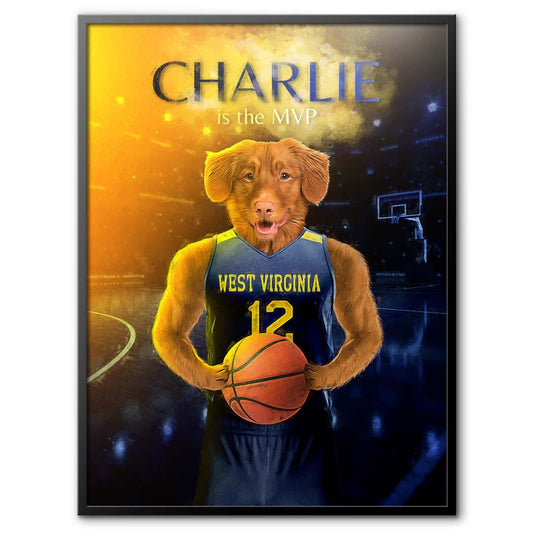 West Virginia - Basketball Pet Portrait