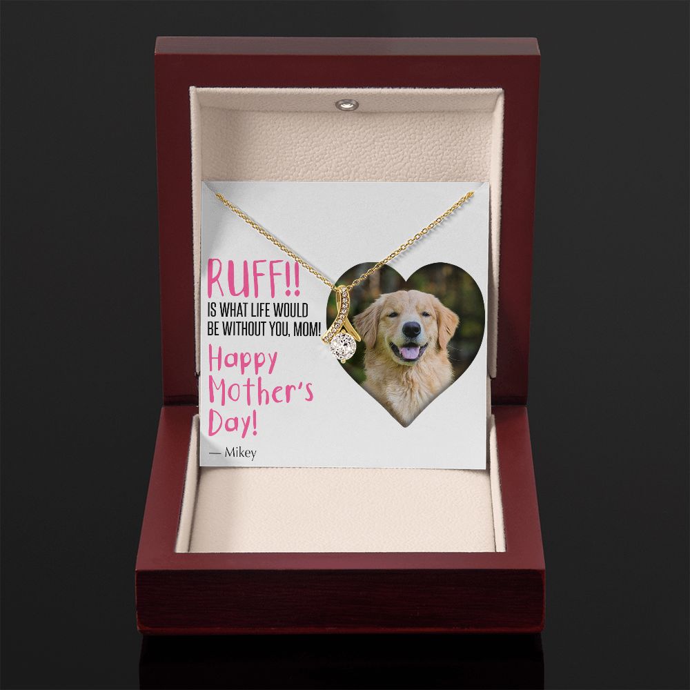 Ruff Without You - Custom Card Necklace