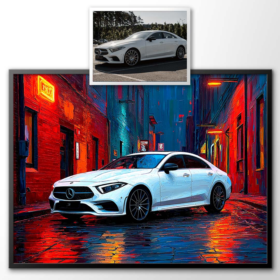 Neon Alley - Custom Car Portrait