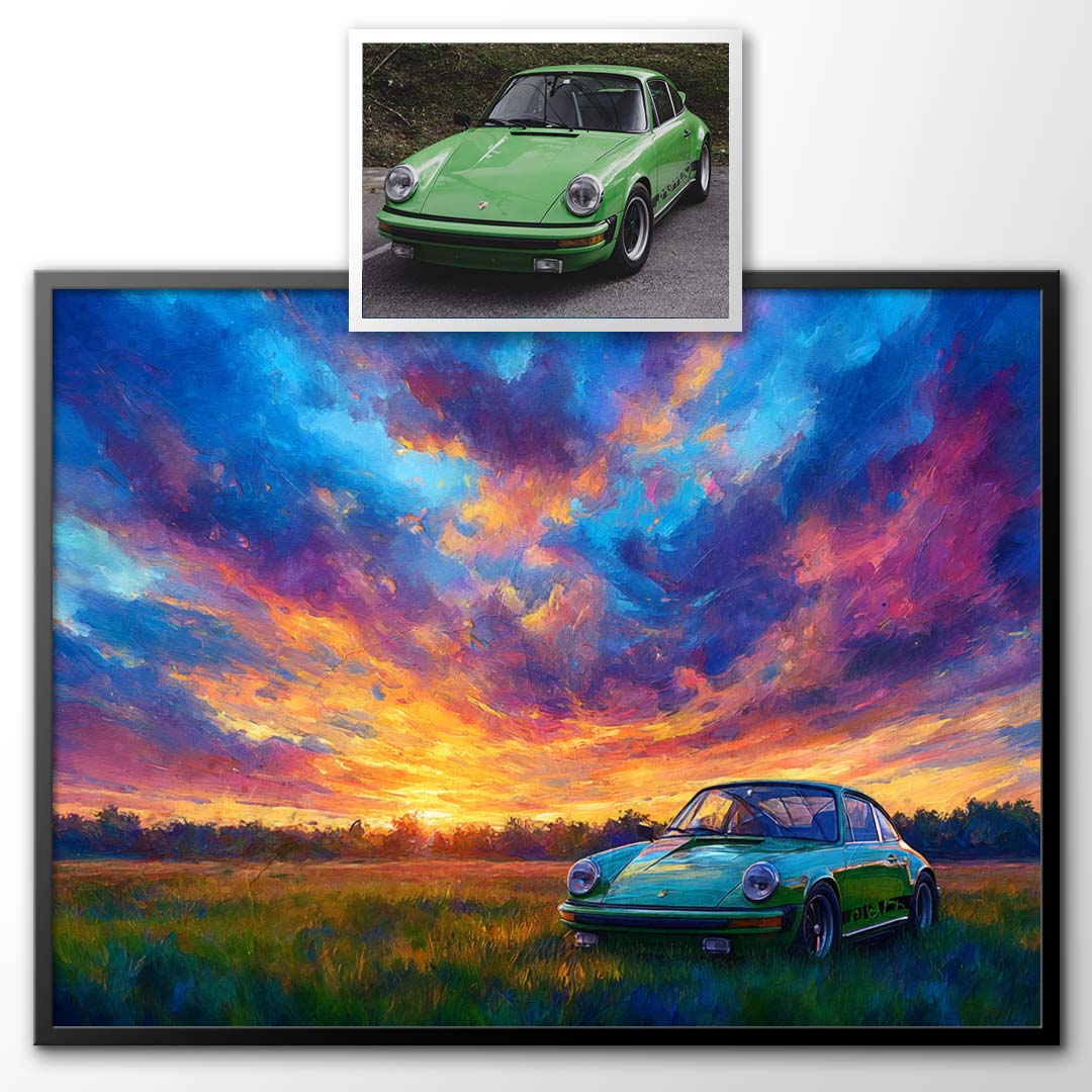 Verdant Dusk - Custom Car Portrait