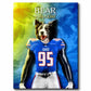 South Methodist - Football Pet Portrait