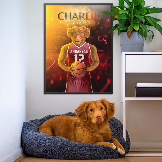 Arkansas - Basketball Pet Portrait